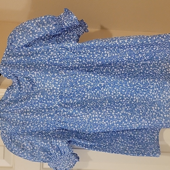 THML Blue Blouse with Floral Embroidery - Picture 4 of 6